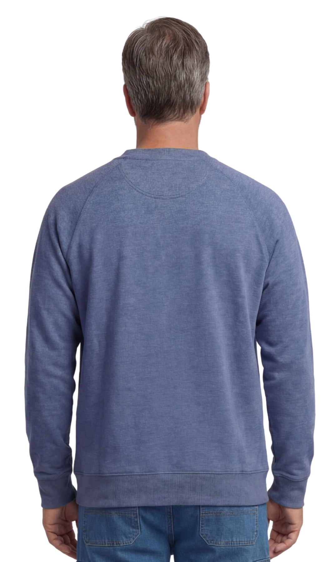 Sudadera de felpa para hombre de 3 bolsillos con costuras raglán, bolsillo en el pecho y cuello sin etiqueta