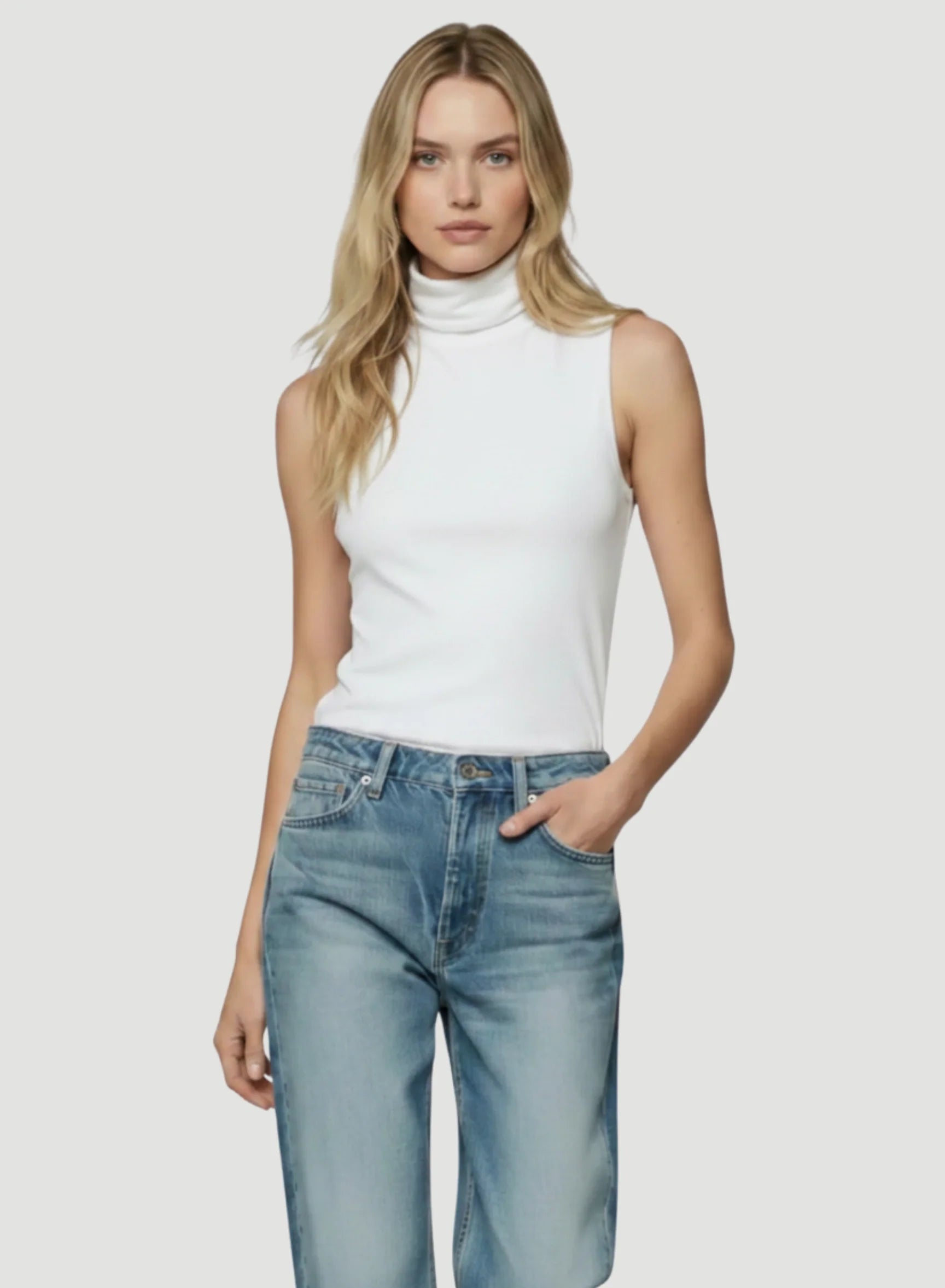 Cuello alto sin mangas Soft Touch