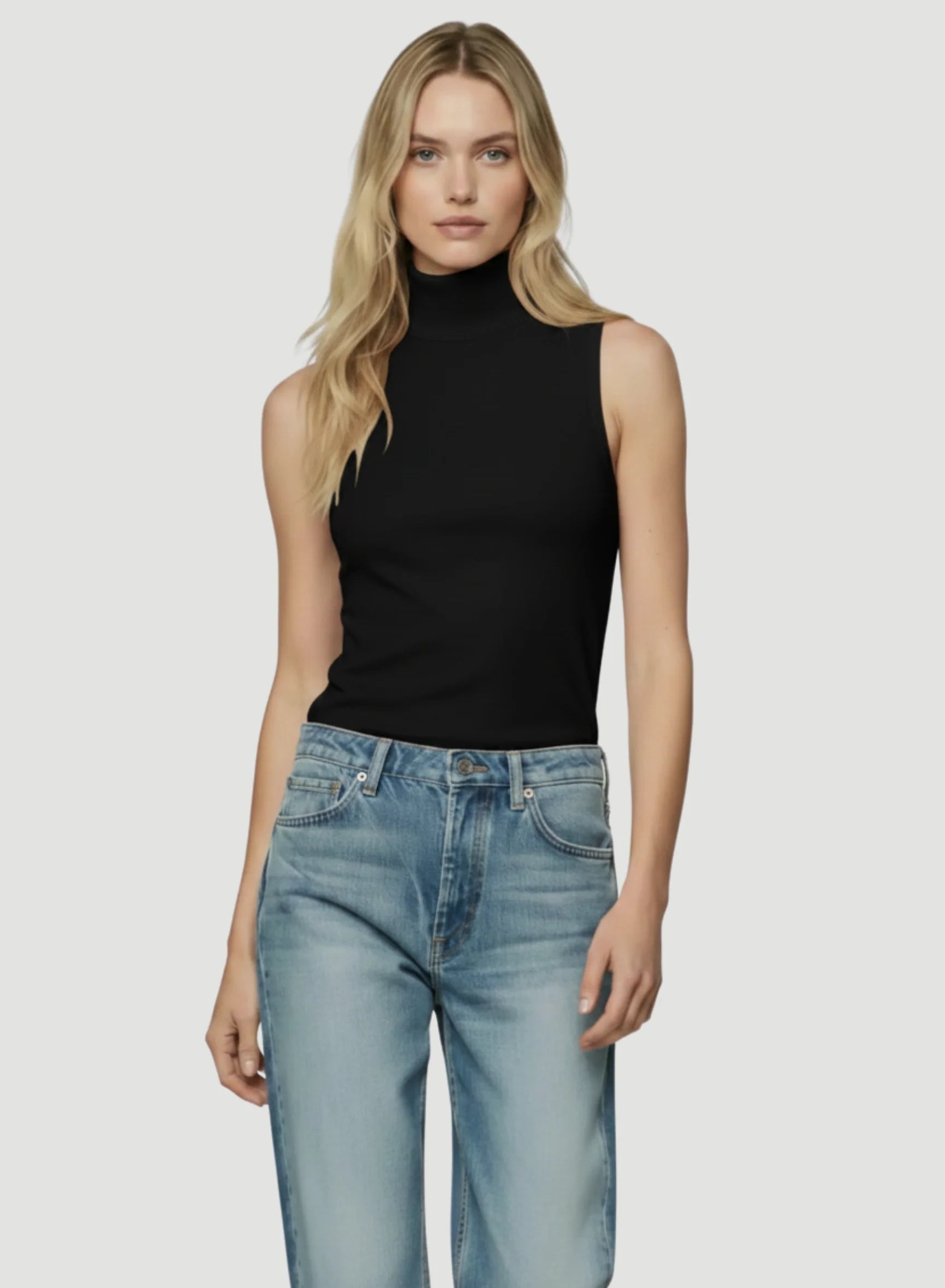 Cuello alto sin mangas Soft Touch