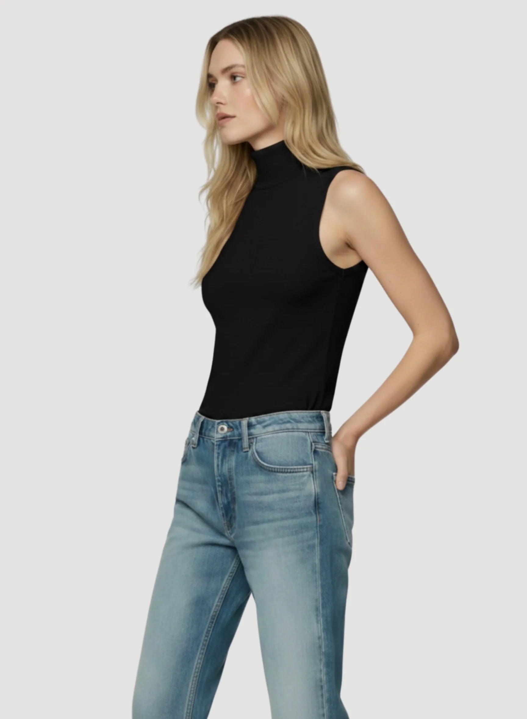 Cuello alto sin mangas Soft Touch