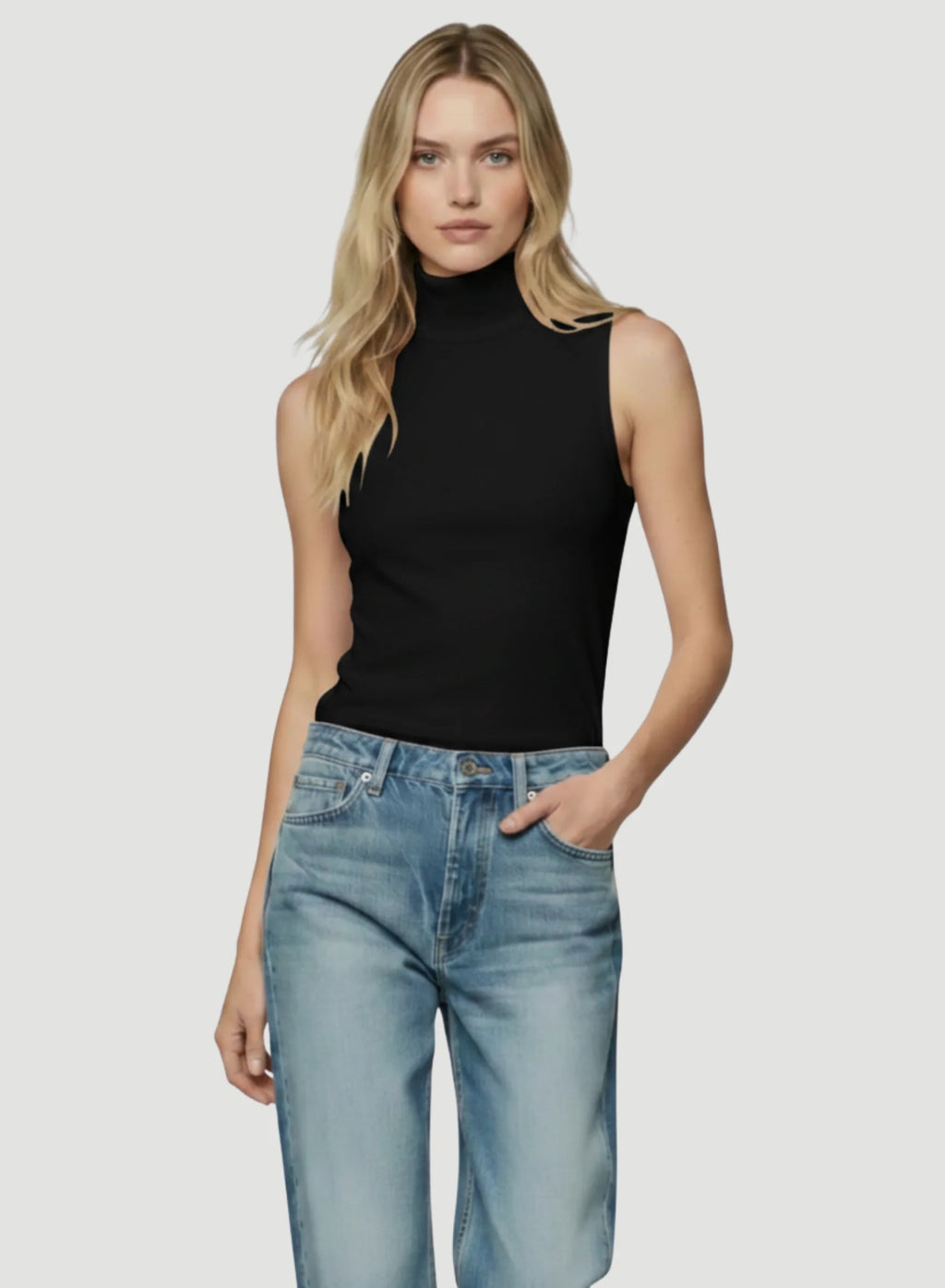 Cuello alto sin mangas Soft Touch