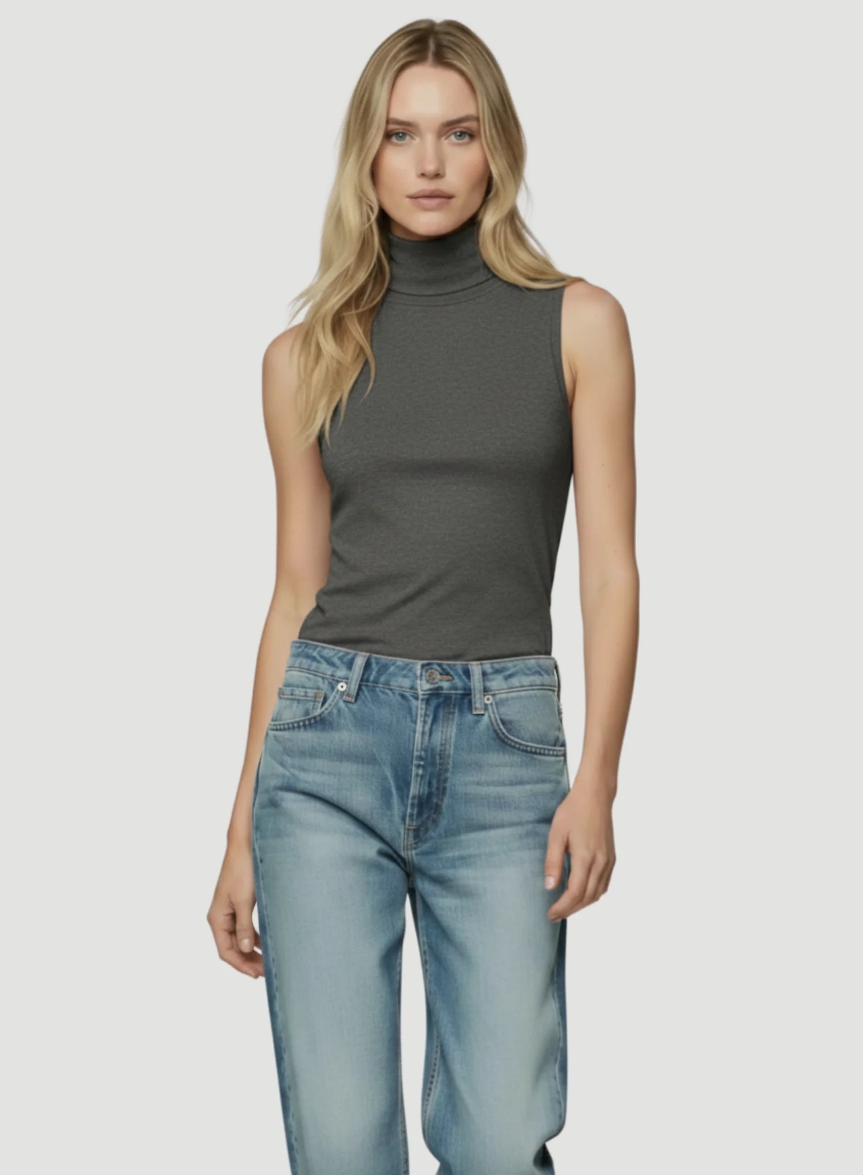 Cuello alto sin mangas Soft Touch