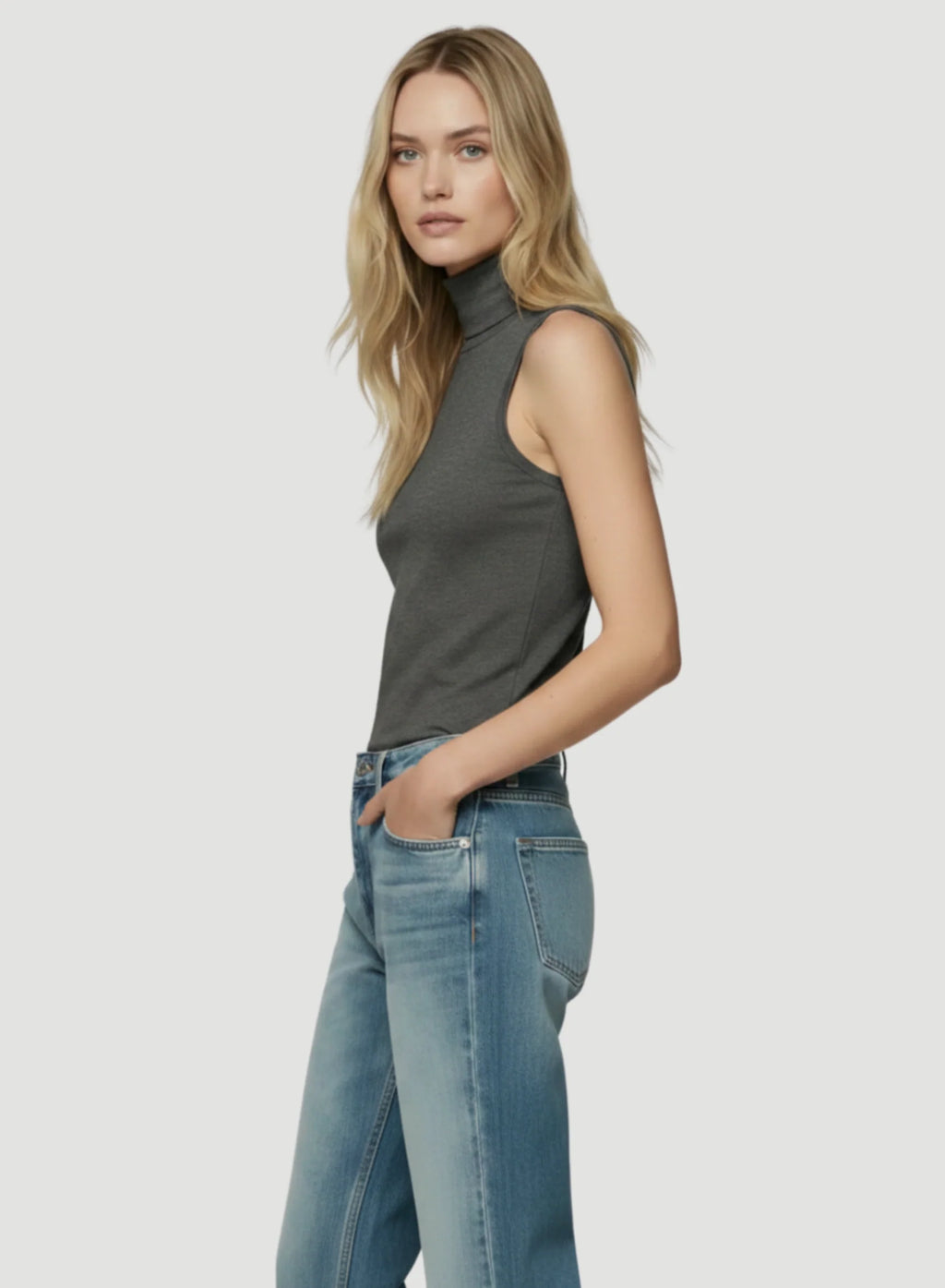 Cuello alto sin mangas Soft Touch