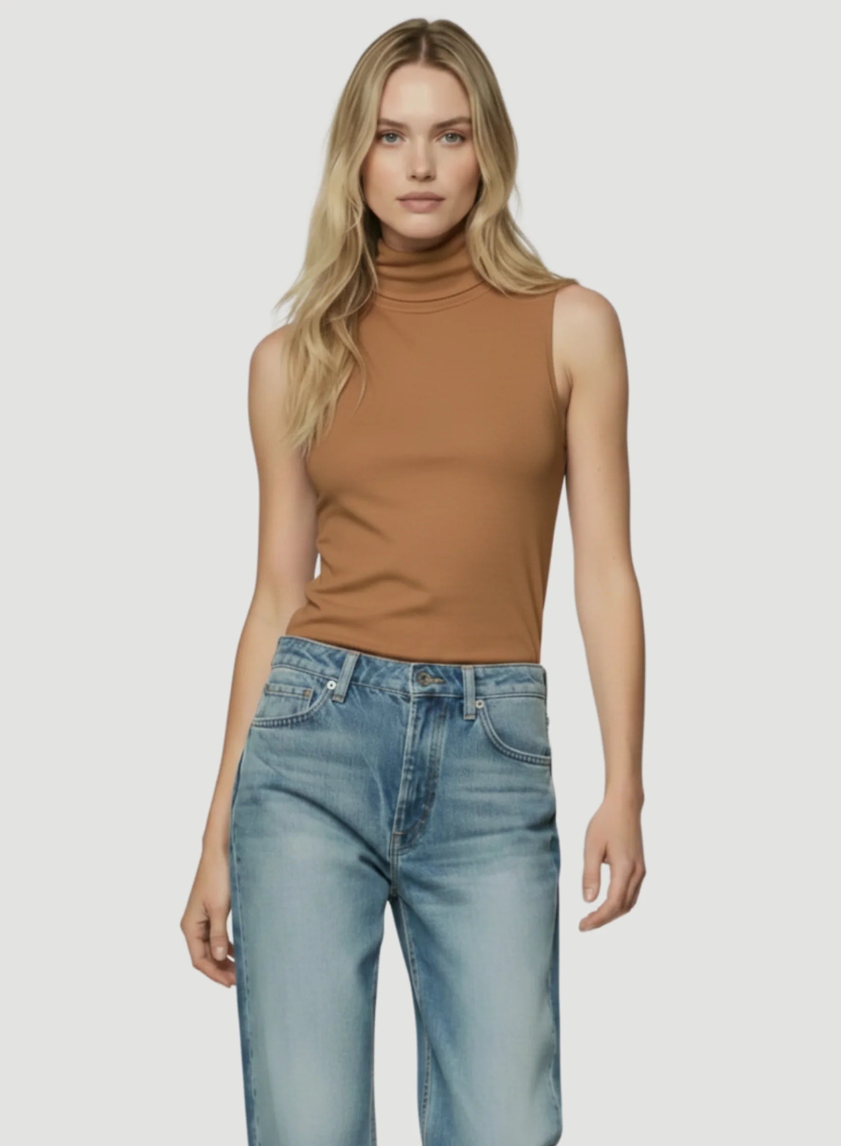 Cuello alto sin mangas Soft Touch