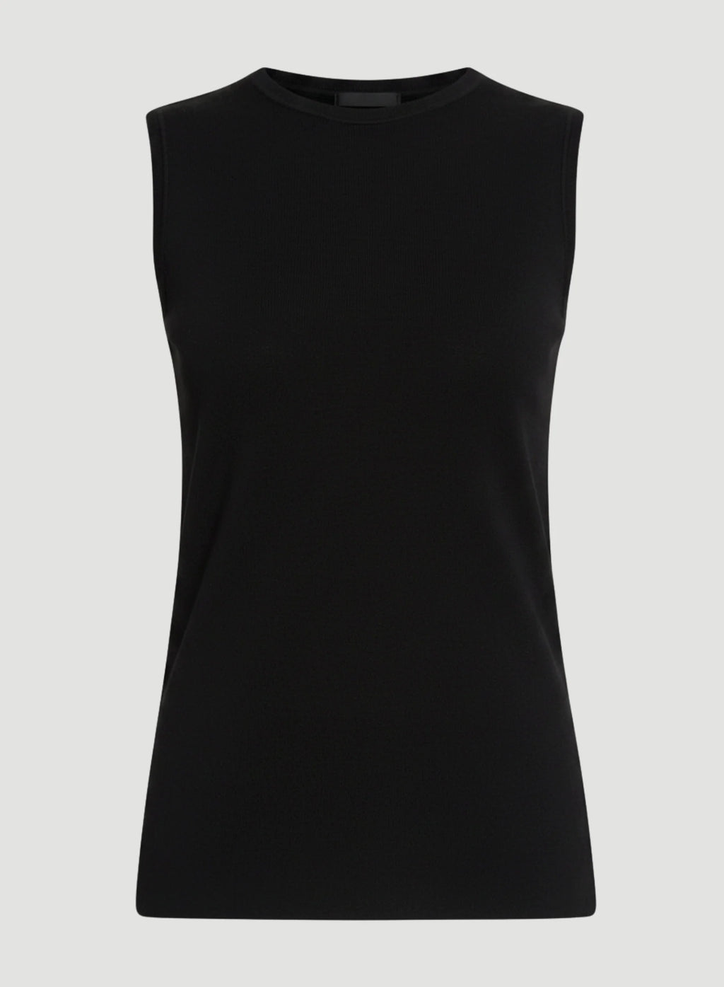 Camiseta sin mangas con cuello redondo de cachemir 100 % lavable a máquina