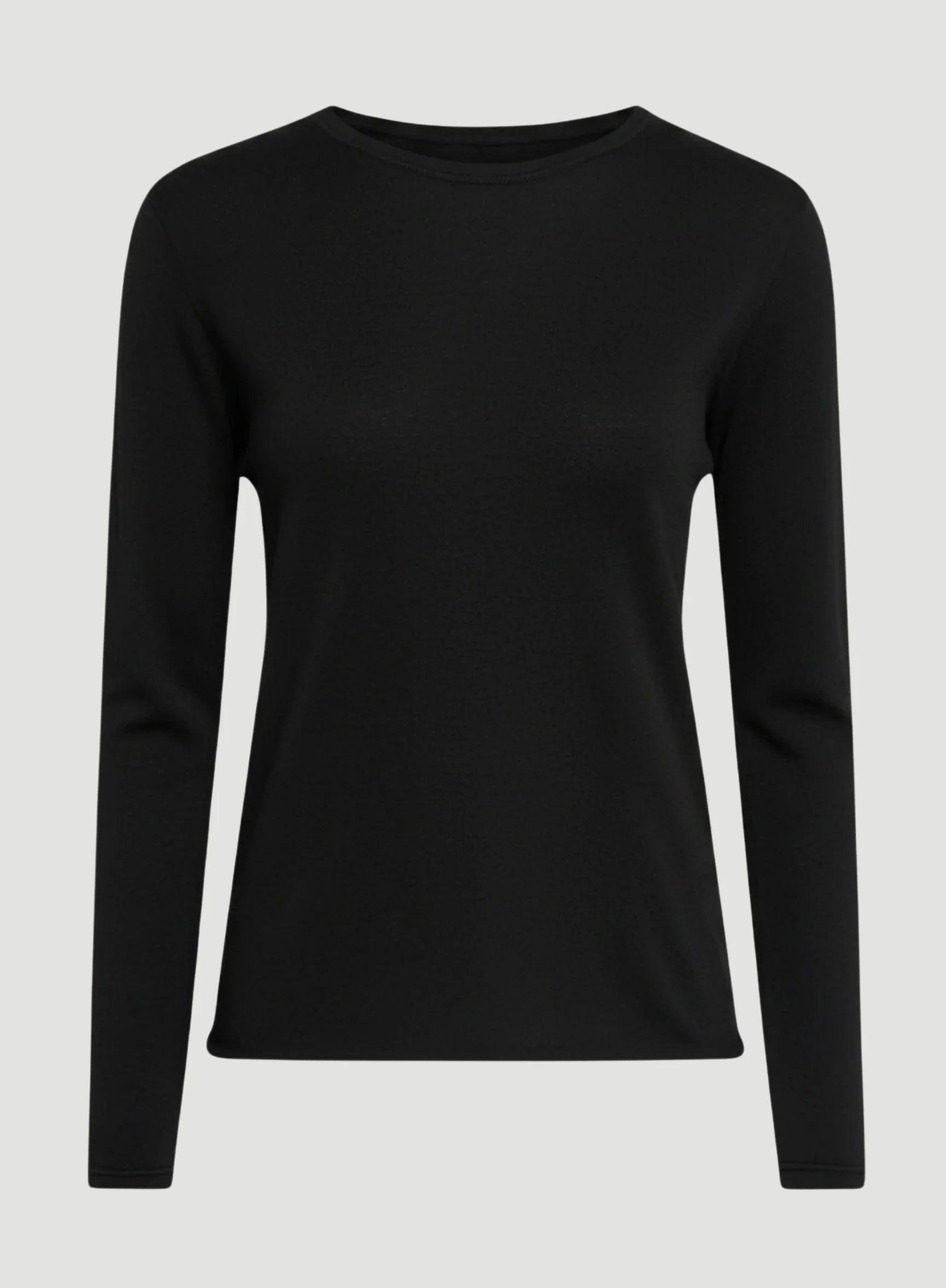 100% Machine Washable Cashmere Long Sleeve Crewneck T-Shirt