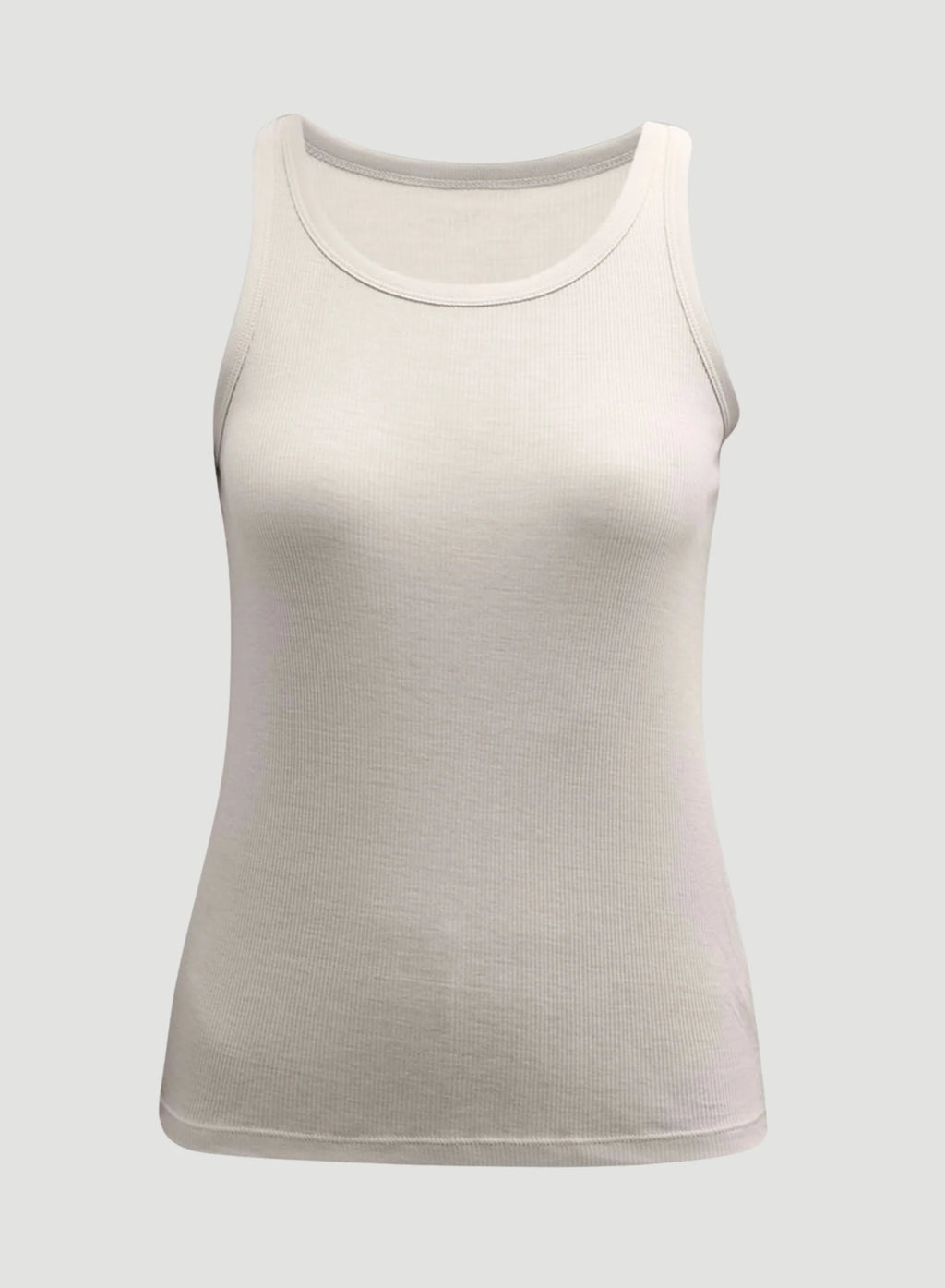 Camiseta sin mangas de canalé de algodón Lyocell para bebé