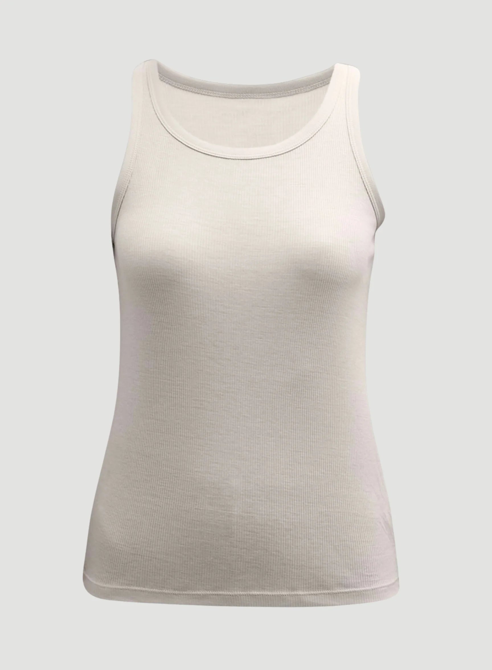 Camiseta sin mangas de canalé de algodón Lyocell para bebé