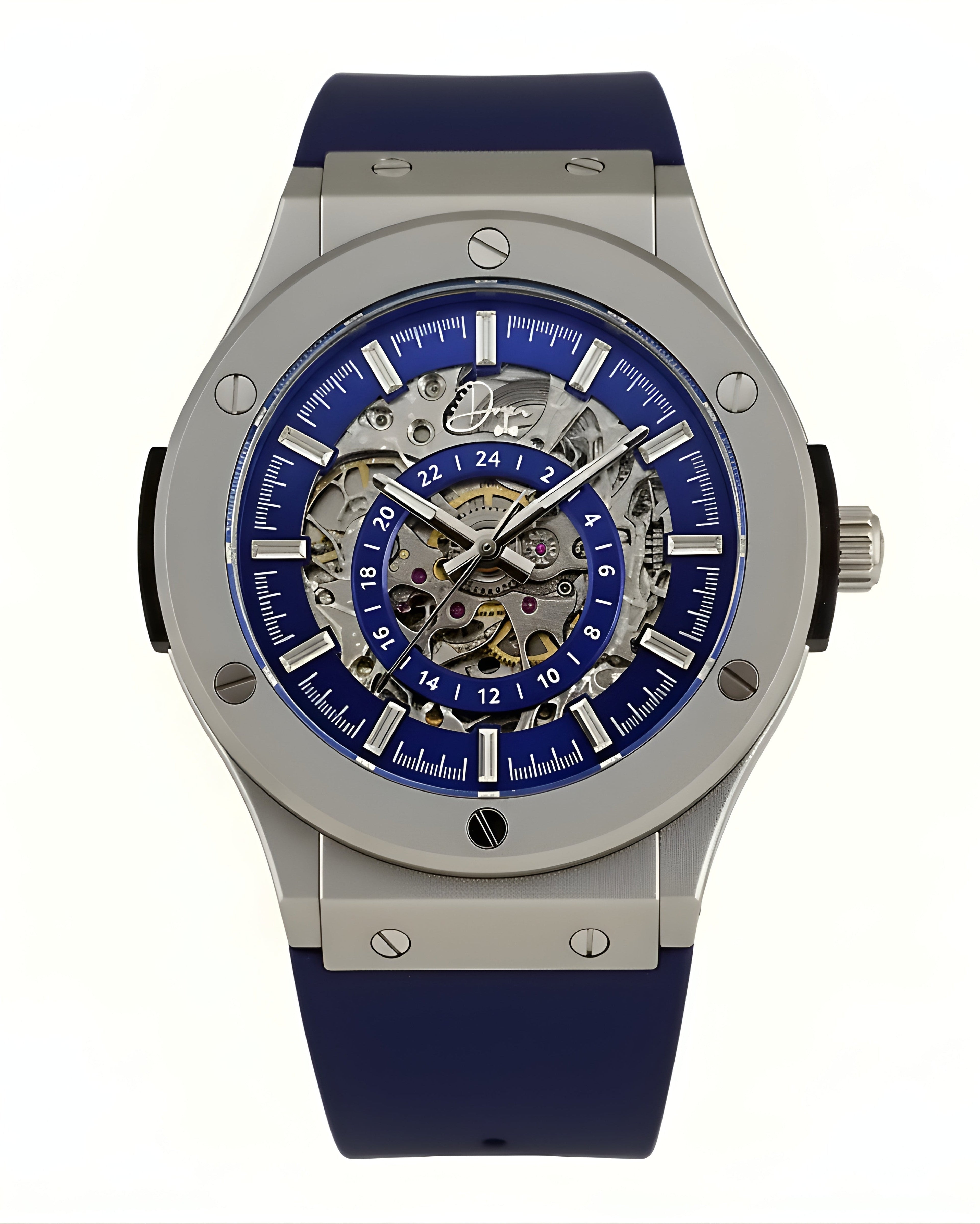 Reloj Esqueleto de Acero Inoxidable - The 199 Blue de Dapper Watches