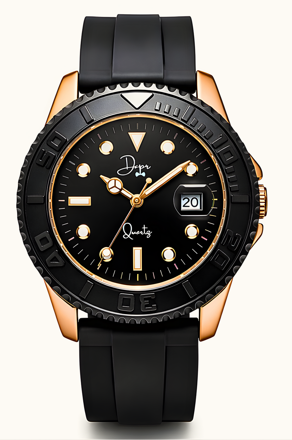 Reloj de Cuarzo Minimalista - La Edición Oro Rosa Noche Oscura