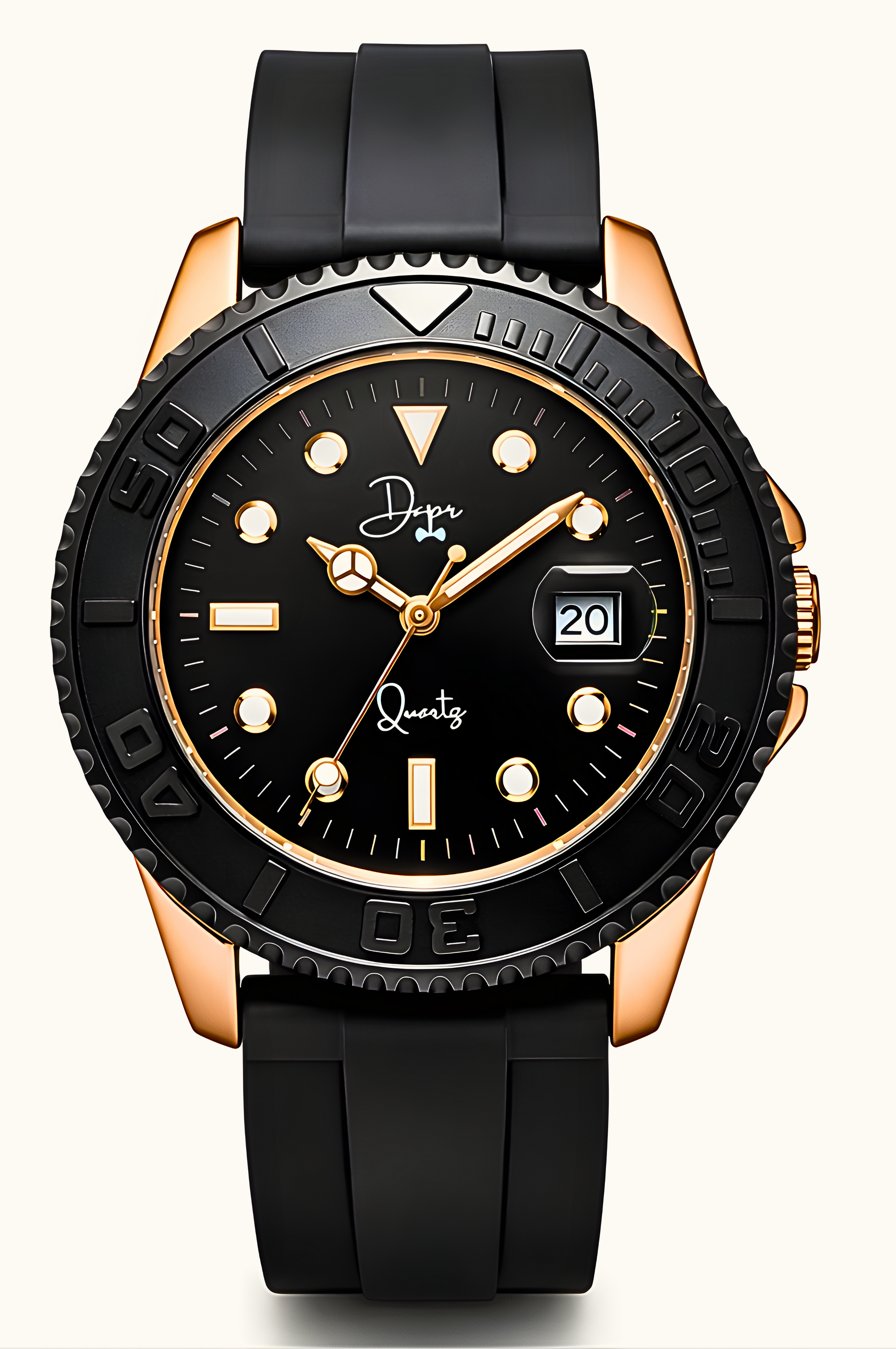 Reloj de Cuarzo Minimalista - La Edición Oro Rosa Noche Oscura