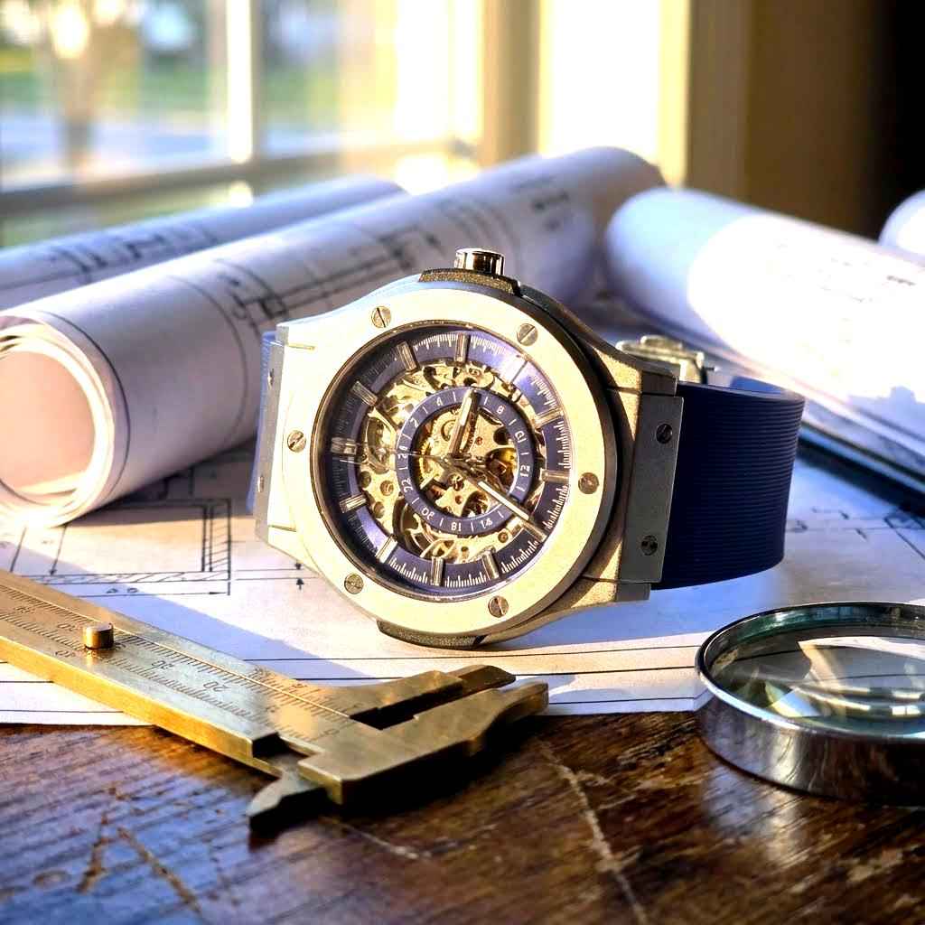 Reloj Esqueleto de Acero Inoxidable - The 199 Blue de Dapper Watches